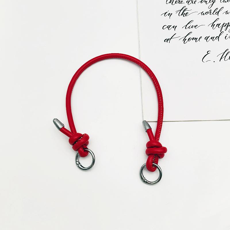 Knyten Dam PU-läder Handväskrem med Metallringspänne - Mode Axelremsbyte