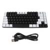 Gaming Keyboard Type C 84 Keys RGB Backlit Ergonomically Curved Quiet Wired Keyboard for Family Editing
