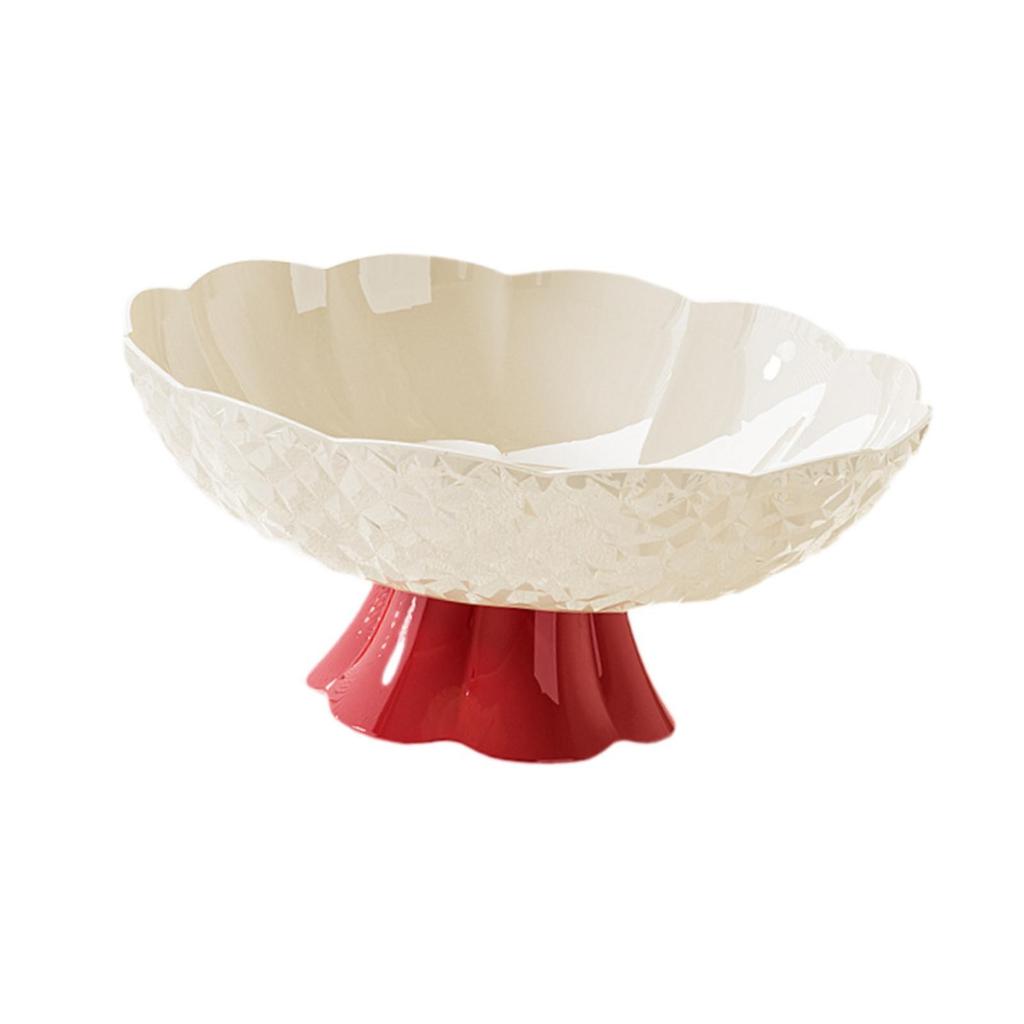 Fruit Basket with Drain Holes Elegant Snack Organizer Pedestal Bowl for Coffee Table Living Room Hospitality