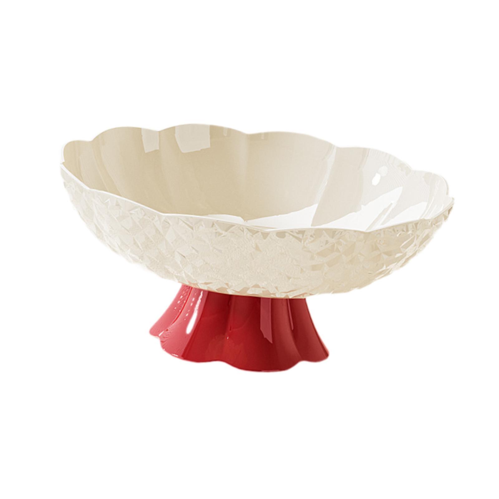 

Fruit Basket with Drain Holes Elegant Snack Organizer Pedestal Bowl for Coffee Table Living Room Hospitality 20cmx10cm