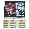 Huntrix Blanket Cover Coral Fleece Plush Kpop Demon Hunters Lightweight Throw Blankets for Home Couch Bedspread