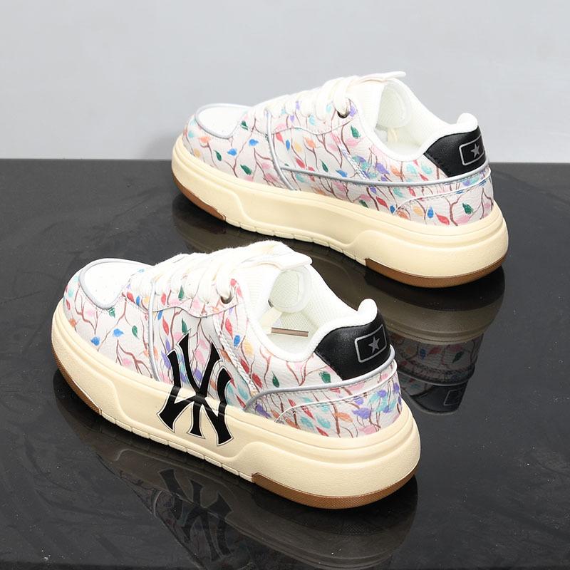 Thick sole heightening new casual leather dad shoes spring couple sneakers 1 36