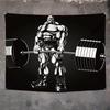 Orangutan Rhino Animal Fitness Tapestry Wall Hanging Macho Background Cloth Living Room Bed  Home Decoration