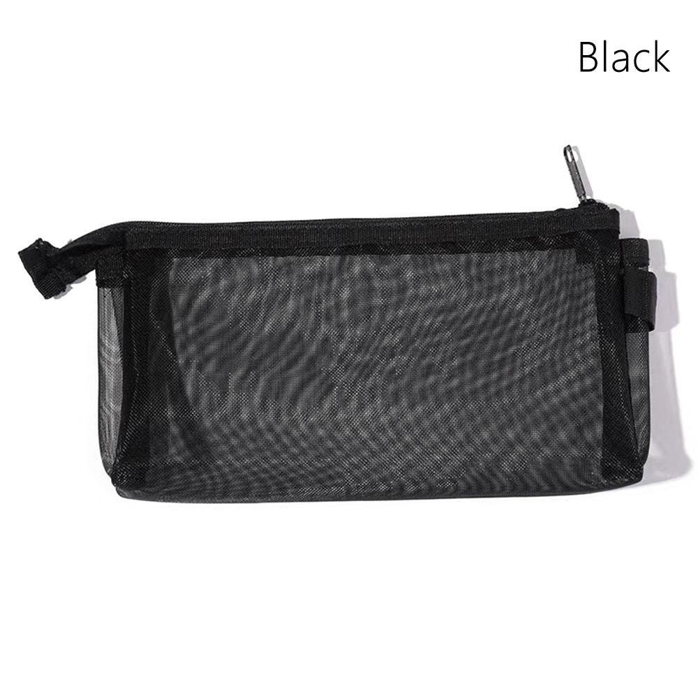 Transparent Mesh Makeup Bag Grey/Black/White Lipstick Organizer Bags Women Cosmetic Storage Pouch