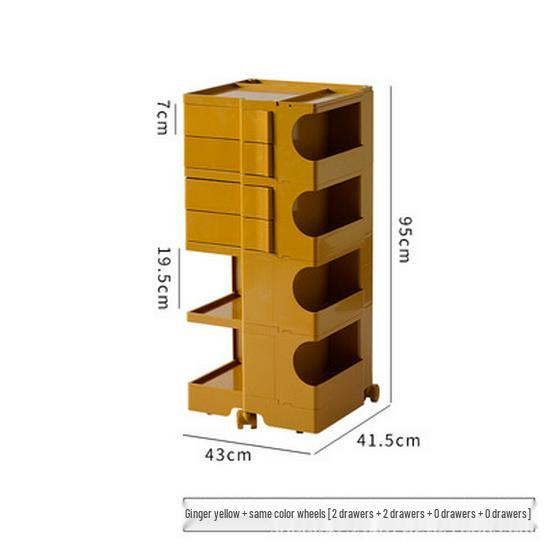 Nordic Rotating Multi-Layer Storage Cabinet: Versatile Makeup, Bedside, or Snack Organizer