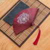 Chinesischer Stil Japanischer Klassischer Faltfächer Antiker Stil Schwarzer Faltfächer für Damen Handgefertigt Exquisite Handfächer