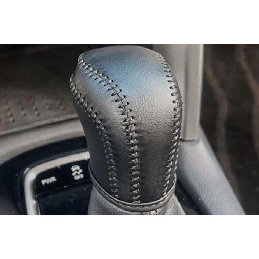 Leather For Toyota Corolla Cross - Console Gear Shift Knob Cover Black