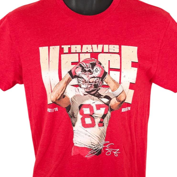 Travis Kelce T Shirt Mens Size Small Red Kansas City Chiefs NFL Football XL