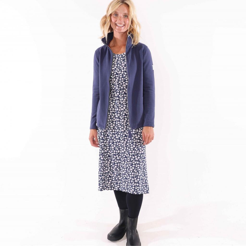 Lazy Jacks Womens/Ladies Buttercups Tie Back Long-Sleeved Midi Dress