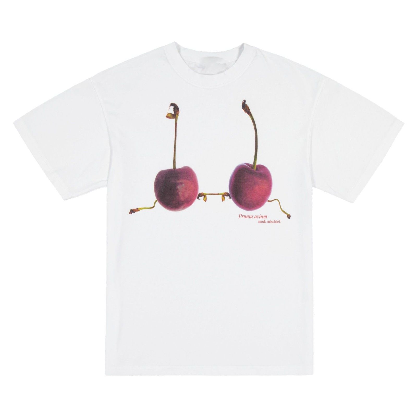 

Европейская и американская мода вишня креативный принт футболка 2025 новая модель в стиле инс повседневная универсальная свободная футболка 4XL