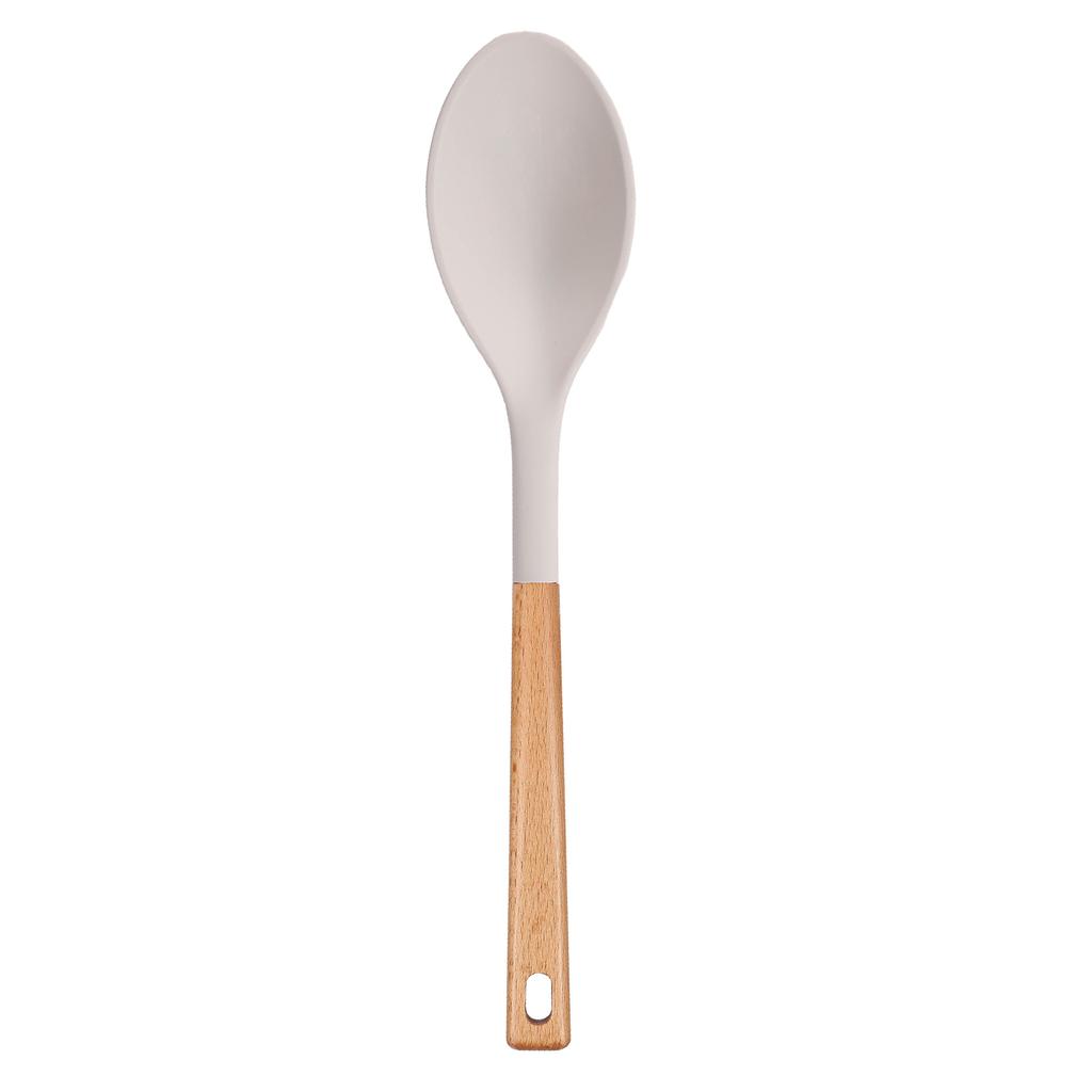 Wooden Handle Silicone Spatula Kitchenware Set High Temperature Resistant Household Non-stick Cooking Spatula Spoon Spatula.