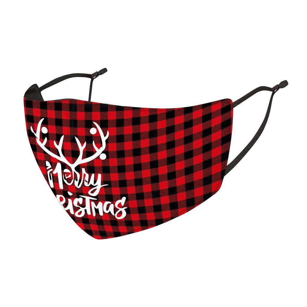 Christmas Man Digital Print Anti-Fog Mask with PM2.5 Filter Slot