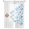 Carp Animal Fish Geometric Tulle Curtains For Living Room Sheer Curtain Bedroom Voile Decorative Window Treatments