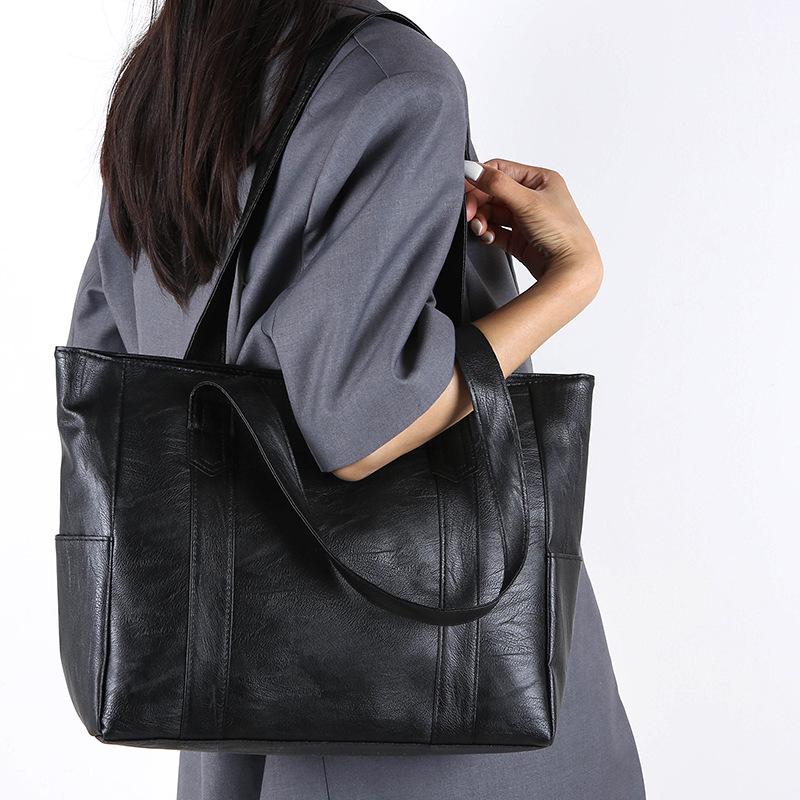 2024 Versatile Large-Capacity Soft Leather Tote Handbag