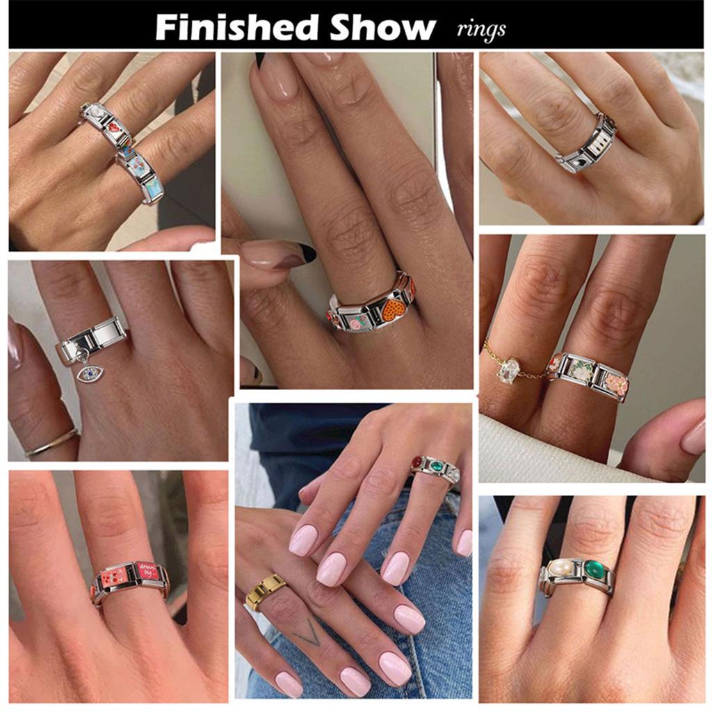 Ensemble de breloques vintage italiennes pour bracelet, pendentifs chics modulaires en acier inoxydable pour la création de bracelets distinctifs