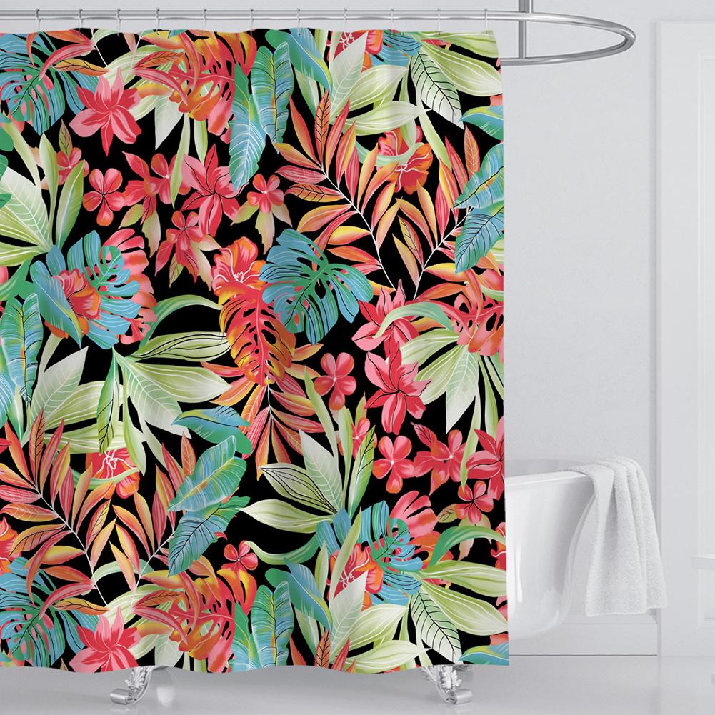 Waterproof Digital Printing Shower Curtain or Bath Mat Toilet Rug Cover Set
