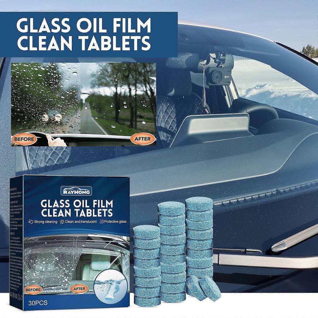 Glass Oil Film Clean Tablets, Car Windshield Deoiling Rain Defog Efferving Tablets