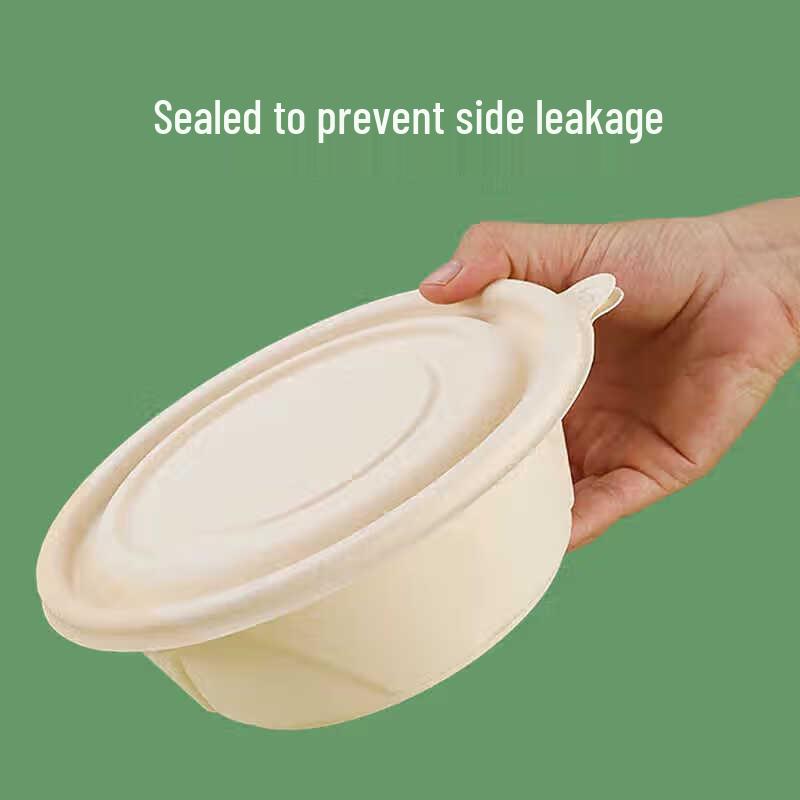 CHAHUA Biodegradable Corn Starch Disposable Round Bowls with Lids