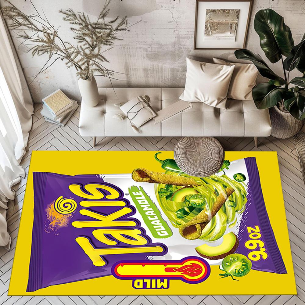 Limitierte Edition Takis Churro Geschmack Quadratische Teppiche sind eine großartige Wahl für Wohnzimmer, Schlafzimmer, Heimdekoration und als Geschenke.