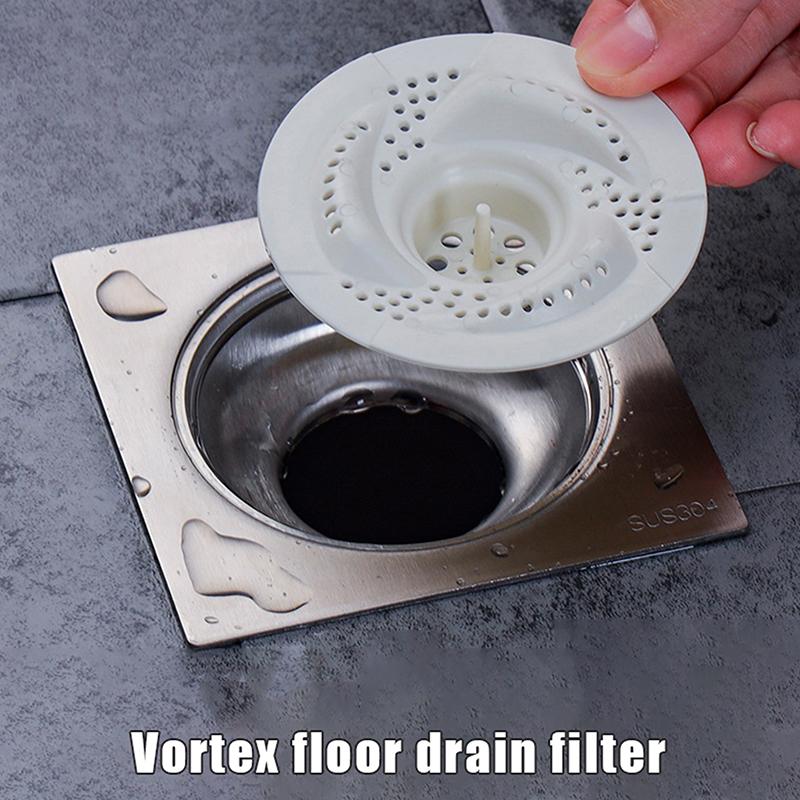 1 Stück Neuer Haushalts-Wirbelbodenablauf-Filter Badezimmer-Kanalisations-Haarfilter Toilettenabfluss Anti-Haar Universal
