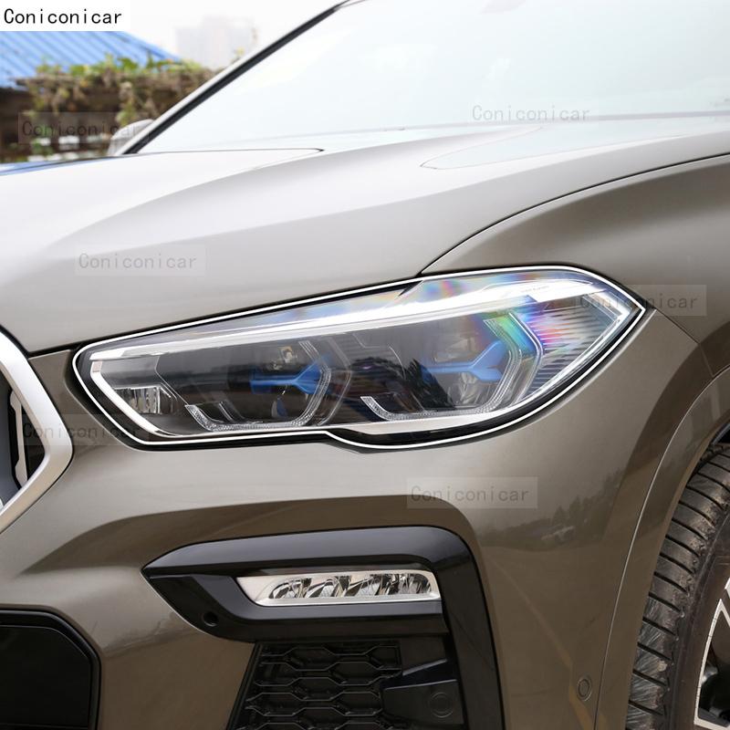 Für BMW X6 X6M F16 G06 F96 2015- Auto Außen Scheinwerfer Kratzfest Frontleuchte Transparentes TPU Schutzfolie Zubehör