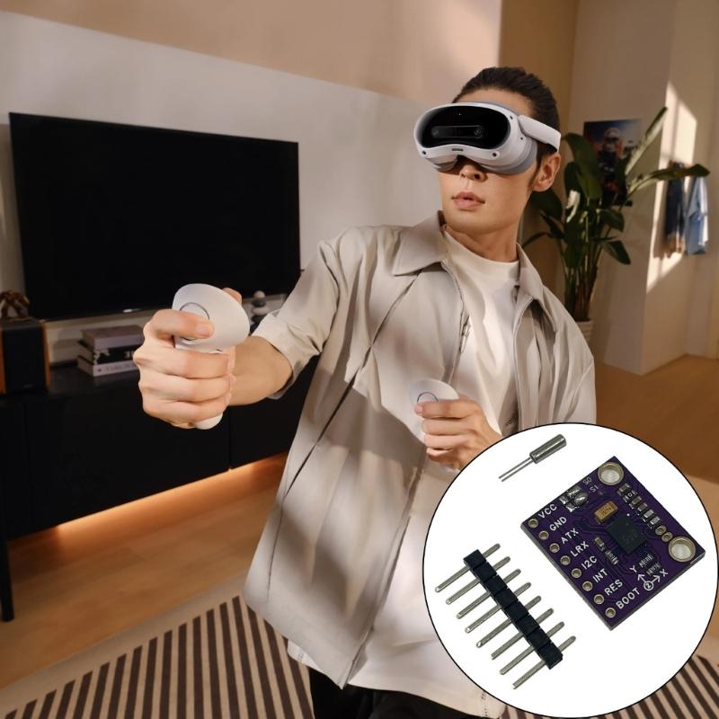 I2C Interfaces Low Power Sensoring Module with 9Axis Detection and Builts In Temperature Sensoring for RealTime Data Output