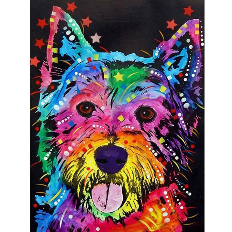 Oil Painting DIY 5D Diamond Painting Full Round Resin Cross Stitch Kits Cartoon Animal Diamond Embroidery Mosaic Handmade Gift