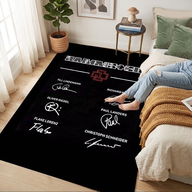 Rammstein Living Room Nonslip Area Rug Soft Carpet For Bedroom Game Playroom Sofa Office Home Decor Doormat Christmas Gift C9302218