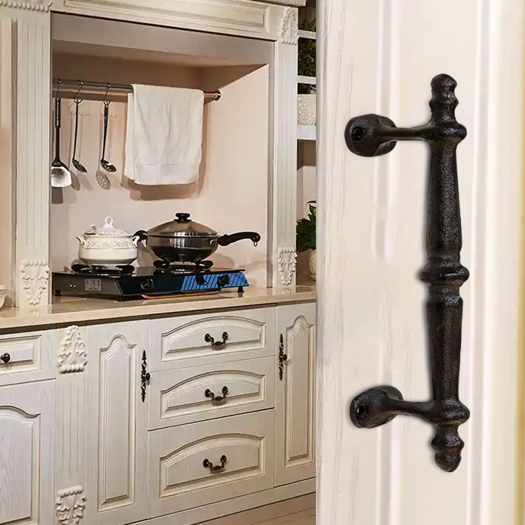 Cast Iron Gate Handle Sturdy Creative Multipurpose Easily Install Heavy Duty Vintage Rustic Retro Cabinet Door Handle