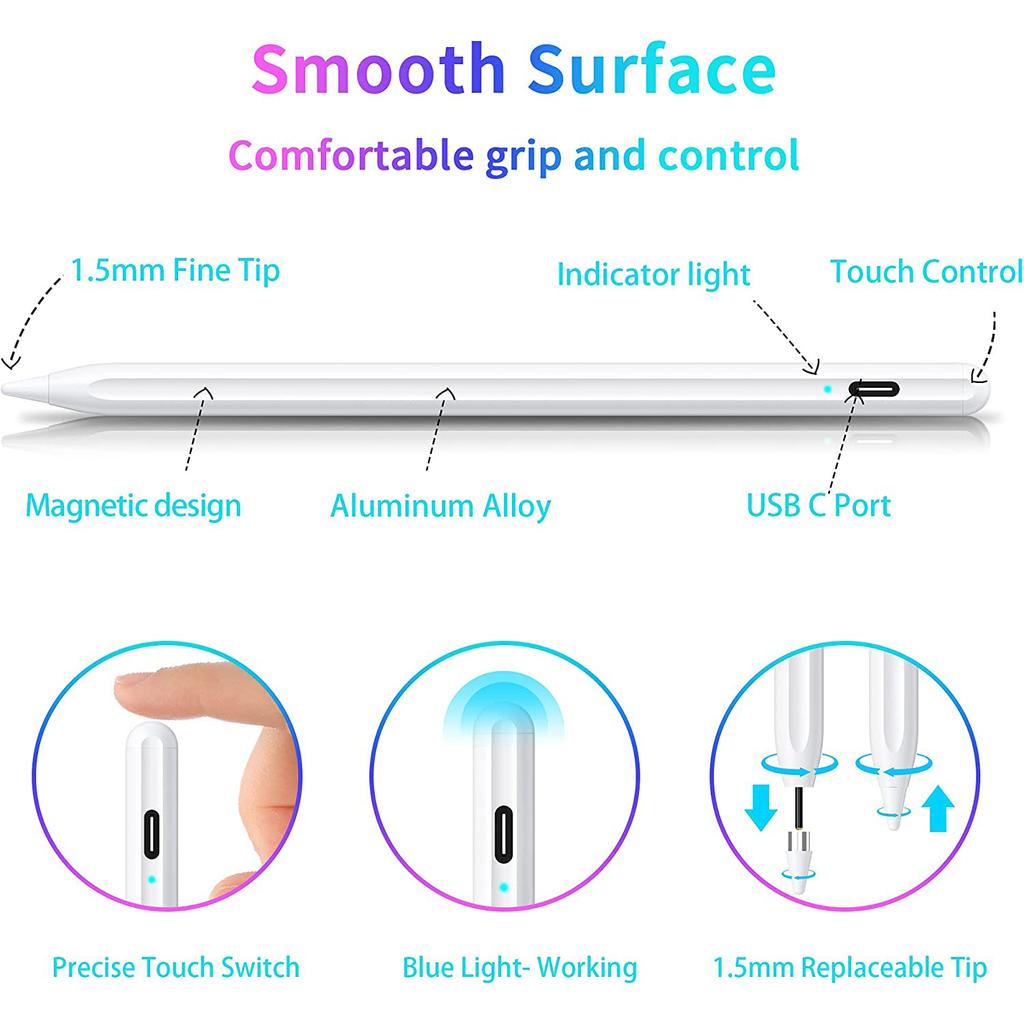 Tablet Covers & Cases Universal Type-C Charging Magnetic Stylus Pen for iPad iPhone Android Tablet for iPad iPhone Android