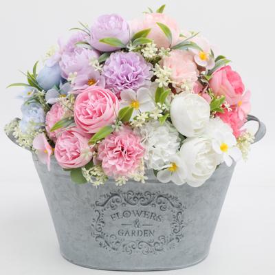 Yousheng Simulated Ball Blossom Artificial Flowers Fake Chrysanthemum Rose Bouquet Florals Arrangements Realistic Faux Chrysanthemum Flowers for Home