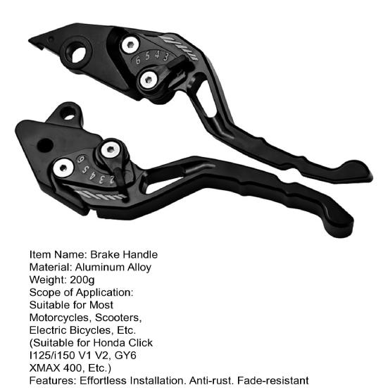 2Pcs Brake And Clutch Lever for Motorcycle Aluminum Alloy Brake
