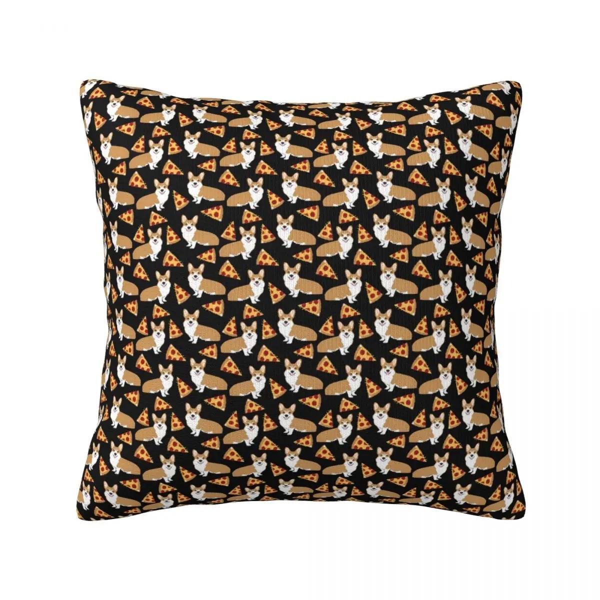 

Corgi Boba Pillowcase Cute Dog Print Bedroom Zipper Spring Universal Cover 16x16Inch