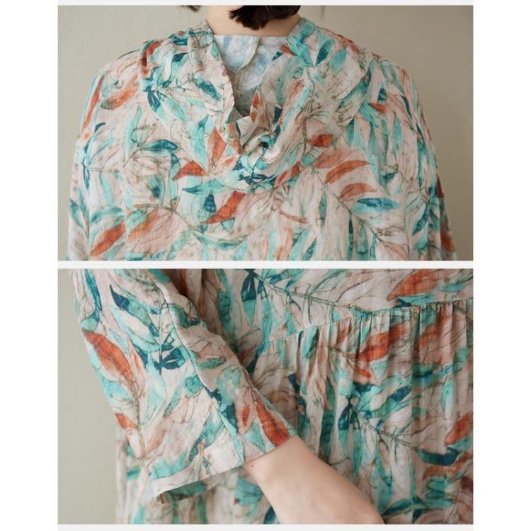 Yaz Vintage Çiçekli Maksi Elbise Büyük Beden Kadın Günlük Bol Kapüşonlular Uzun Pileli Basic Elbise