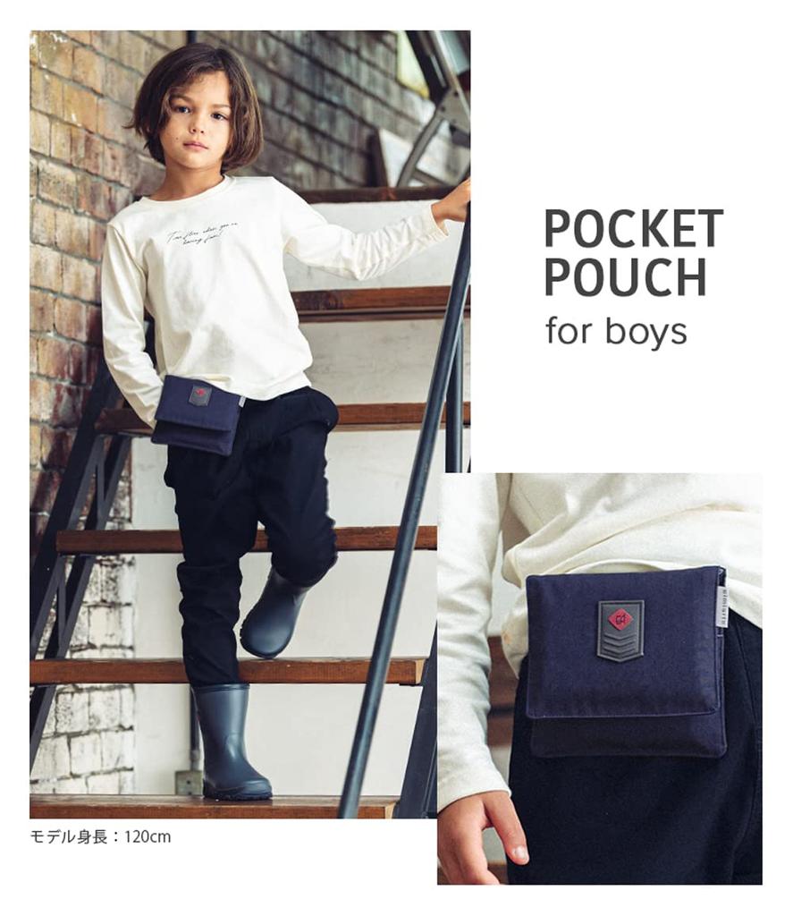 Portable pocket for shoulder cool clip free [Arisana] boys, bag, pouch, boys, kids, 02.Navy,
