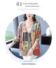 2024 Autumn/Winter V-Neck Mink Velvet Printed Loose Casual Single-breasted Coat