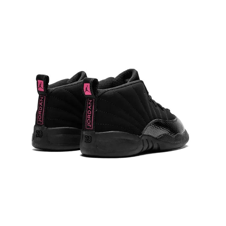 Air Jordan 12 Retro Toddler 'Rush Pink' (Unisex) Black / Dark Grey-Rush Pink Toddler Shoes 819666 006