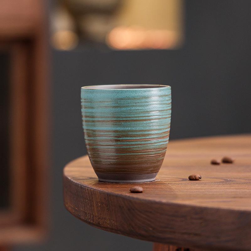 Handmade Kiln-Changed Ceramic Coffee Cup American Latte Afternoon Tea Latte Cup Retro Household Water Cup