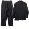 VISARUNO Wool Striped Pattern Suit Setup 4-M Black Men's Used