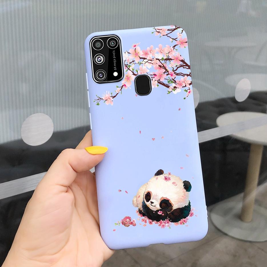 For Samsung Galaxy M31 Case SM-M315F Cute Bear Cartoon Painted Cover Phone Case For Samsung M31 M 31 GalaxyM31 Bumper Soft Funda
