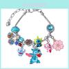 Stitch Charm Bracelet Set With Alloy Beads For Gift And Collection
