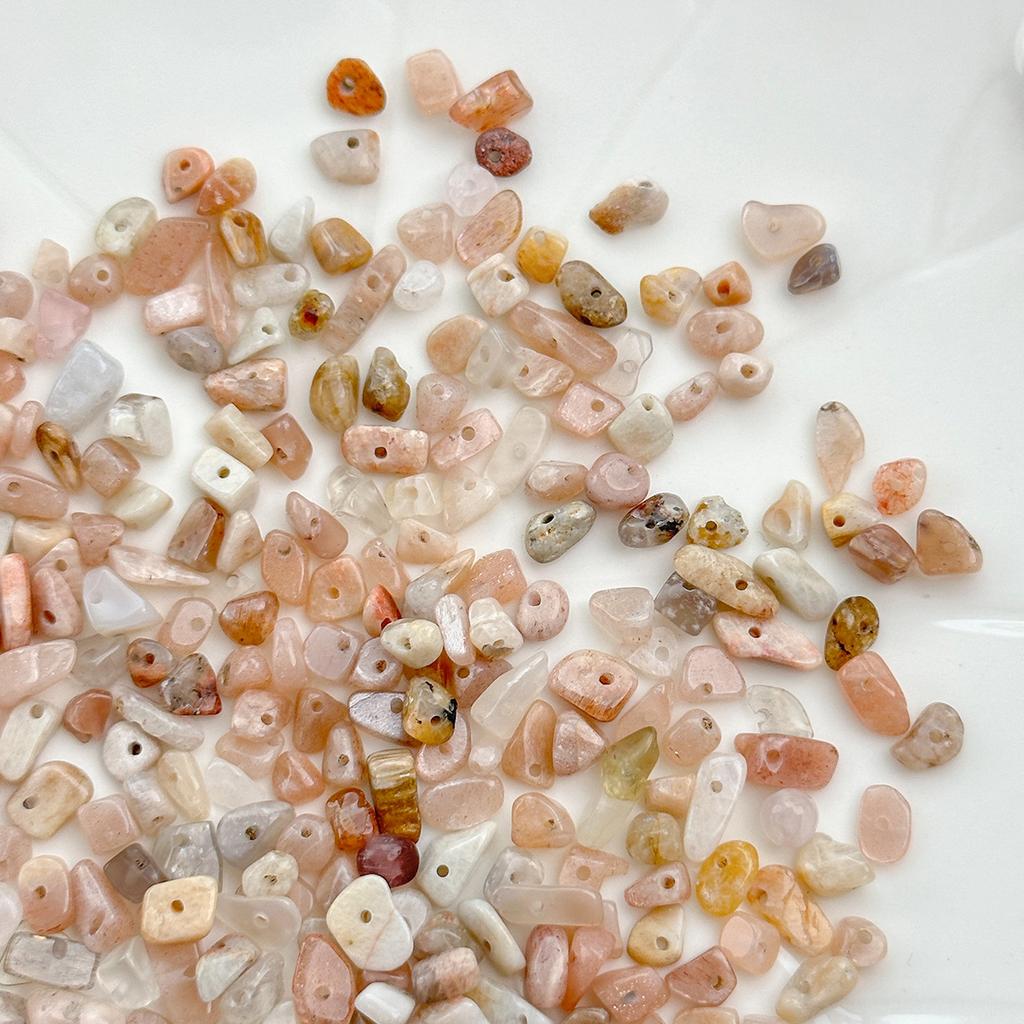 Naturstein citrin akvamarin månesten knuste løse perler diy tilbehørsmaterialer armbånd halskjede perler