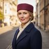 French Style Airline Stewardess Caps Vintage Looking Woolen Top Hat Formal Hat Ball