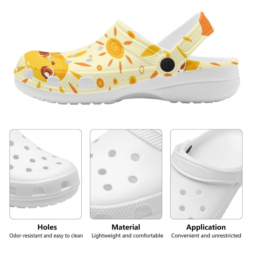 Soft Printed EVA Casual Clogs for Women Men Soft Sole Soft Sole Lightweight Slip On Sandals Slippers Summer Daily Leisure Shoes