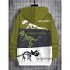 Boys' Cool Dinosaur 3D Printed Hoodie - Comfortable Stretch Casual Hoodie, Machine Washable - Spring and Autumn Seasons