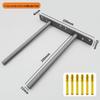 T-Shaped Invisible Shelf Bracket: Wall Mount Bookshelf & Storage Support.