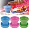 Candy Color Portable Silicone Telescopic Drinking Water Foldable Folding Cup Travel Camping Bathroom Water Cup