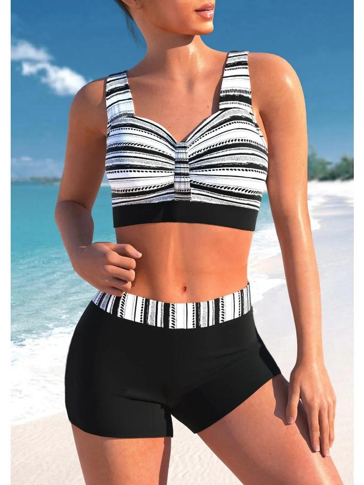 Summer Women's Bikini Sports Swimsuit Two-piece Swimsuit, Fashionable and Sexy Off the Shoulder Swimsuit S-5XL