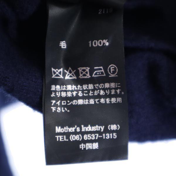 Mizuiro ind lână Fără mâneci tricot piesă unică Albastru marin Femei Folosit