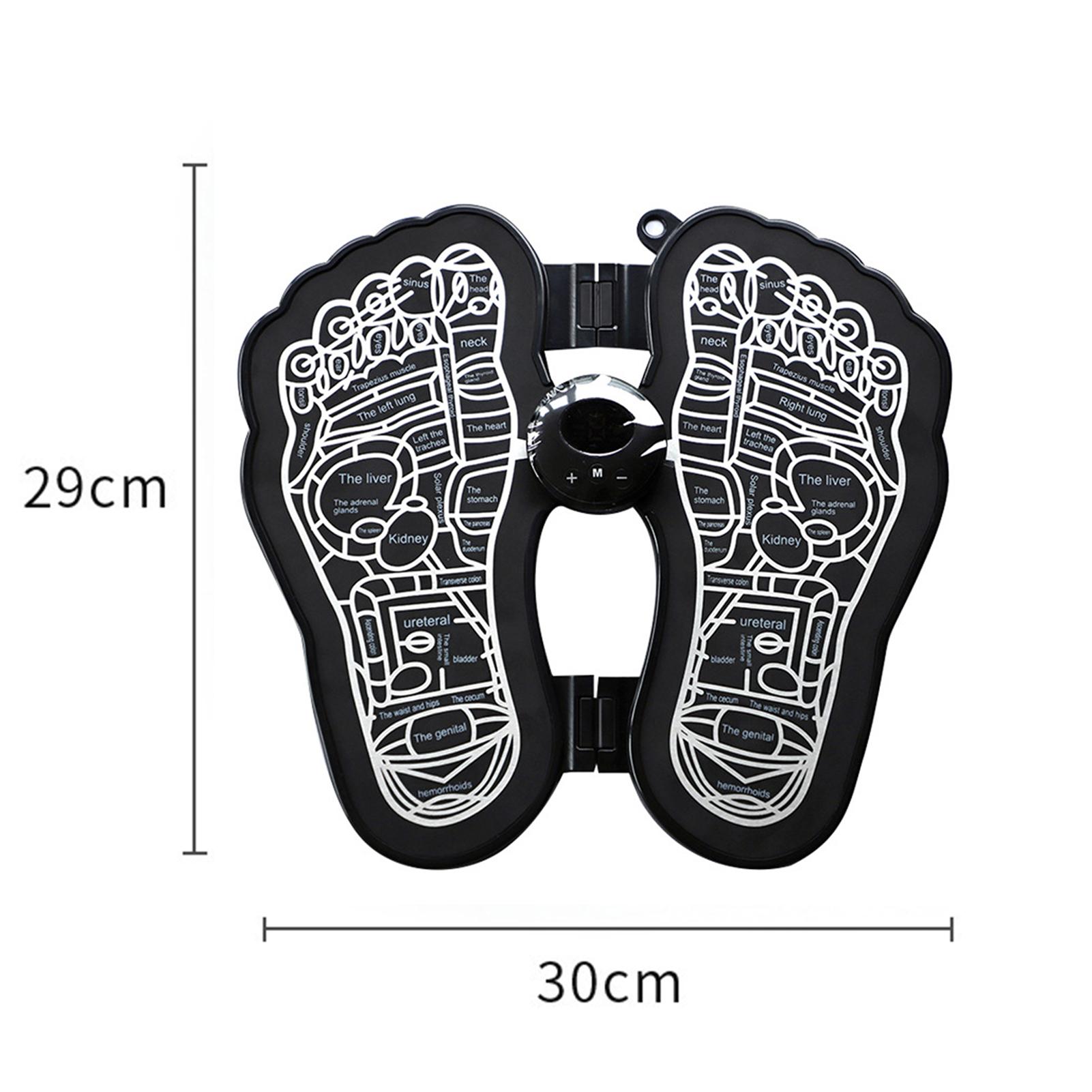 

Импульсный массажный коврик для ног для расслабления и облегчения боли, перезаряжаемый шиацу акупрессурный коврик для ног для расслабления дома и в офисе чёрный